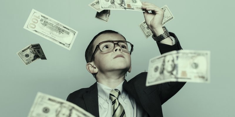 Kid with money